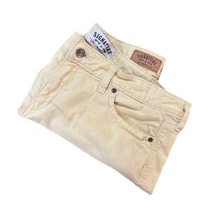 LEVI STRAUSS SIGNATURE Denim Shorts Womens 16 Yellow Tan Stretch Casual Summer